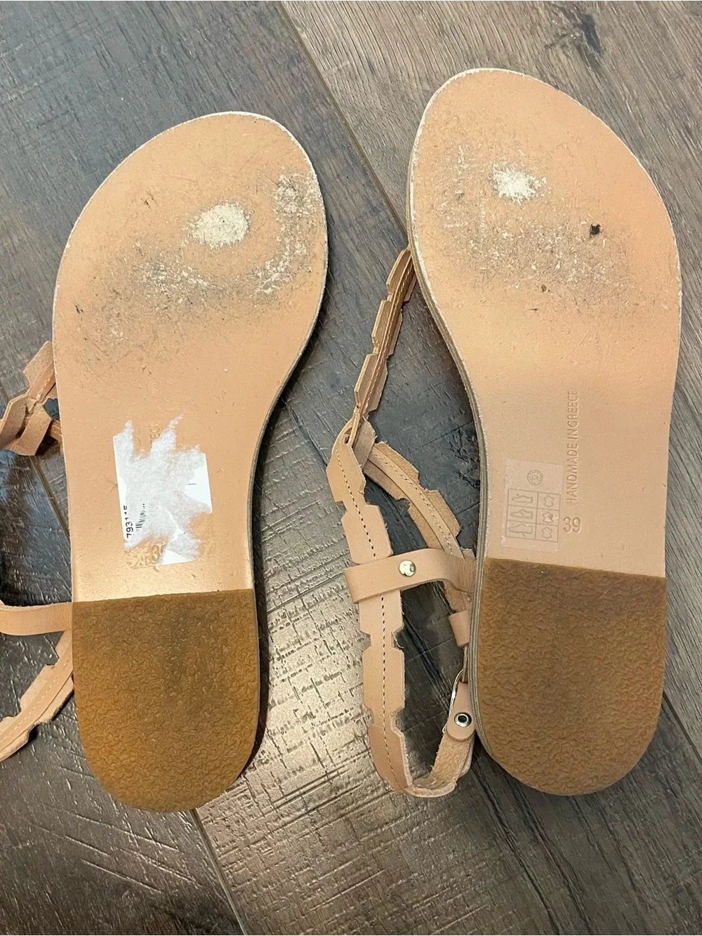 Ancient Greek Leather Sandal Size 39